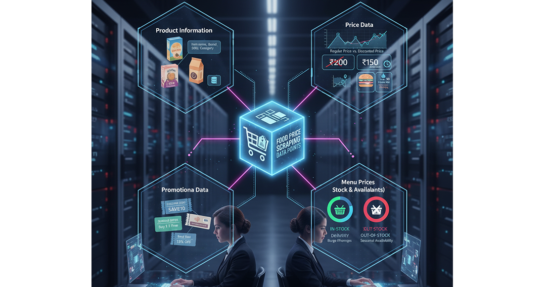 Data Points Extracted Through Food Price Scraping