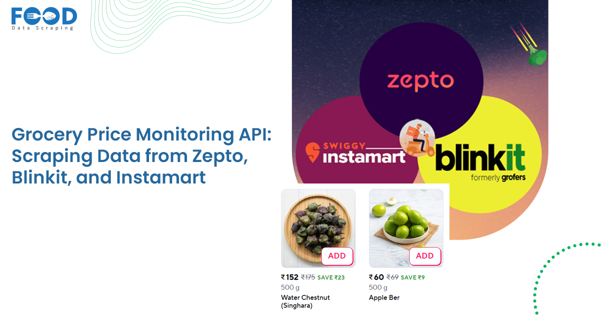 Grocery Price Monitoring API Scraping Data from Zepto, Blinkit, and Instamart